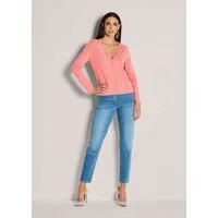 MADELEINE Strickjacke Langarm Jacke im Feinstrick mit V-Ausschnitt Elegante, dünne Jacke mit Knopfverschluss, aus Modal