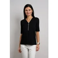 Seidel Moden V-Shirt mit Reißverschluss am Kragen - MADE IN GERMANY