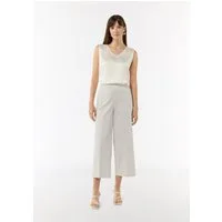 comma 7/8-Hose Hose Baumwoll-Hose mit seitlichem Reißverschluss und Semi-Wide-Leg