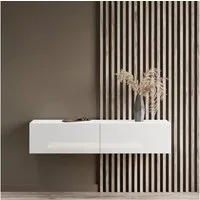 Planetmöbel Garderobenschrank Kompaktgarderobe Wandschrank 140 cm (schmaler Flurschrank mit Stauraum, 1-St., Flurgarderobe mit Soft-Open Funktion) Flurkommode vielseitig kombinierbar