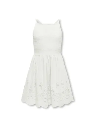 KIDS ONLY - KOGBONDI LIFE STRAP EMB DRESS WVN Cloud Dancer - Gr. - 152
