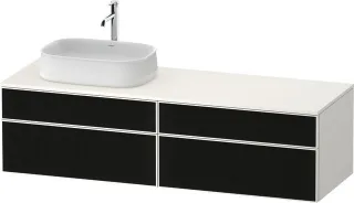 Duravit Zencha Konsolenwaschtischunterbau wandhängend Schwarz Linienstruktur & Weiß n/a & Supermatt  ZE4824L63840000