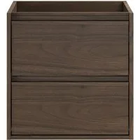 einfachgutemoebel Waschtisch-Set Waschplatz VANDA VILLA 50cm Schubfach, ohne Oberplatte, walnuss, (Badmöbel Set, 1-St., Waschtisch Unterschrank)