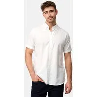 Indicode Kurzarmhemd Herren INBravida Herrenhemd Kurzarm aus einem leichtem Leinenmix, mit Button-Down-Kragen