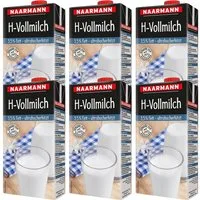NAARMANN Milch, Naarmann H Milch 3.5 Fett Vollmilch ultrahocherhitzt 1000ml 6er Pack