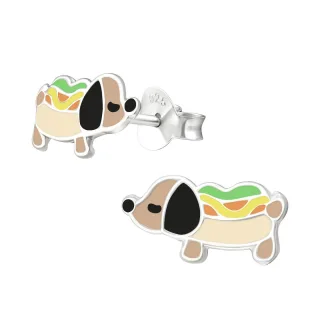 Hot Dog Ohrringe aus 925 Silber