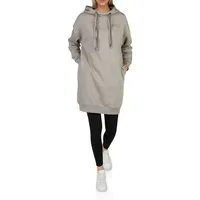 DENIMFY Sweatkleid Damen Kapuzenpullover DFAnna Oversize Freizeitkleid mit Kapuze