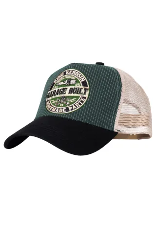 King Kerosin Herren Trucker Cap Garage Built dunkelgrün
