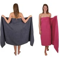 Betz Badetuch 2 Stück Badetücher groß XXL PALERMO Größe 100 x 200 cm, 100% Baumwolle (Set)