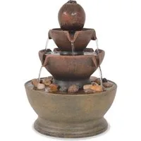 vidaXL Gartenbrunnen Zimmerbrunnen mit Pumpe Polyresin