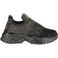 Laura Biagiotti Sneaker Eleganter Damensportschuh Schwarz mit Strass und