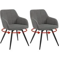 Woltu Esszimmerstuhl (2 St), gepolsterter ergonomischer, mit Metallbeinen