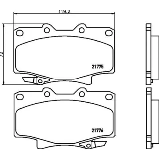 Hella Bremsbel?ge vorne Toyota Land Cruiser J8