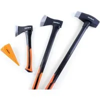 FUXTEC Axt FX-AX4, 7,5 g, 8,0000 cm Länge, 600g/1000g/3000g/1800g, Fiberglaskern. Geschmiedeter Carbonstahl 1045
