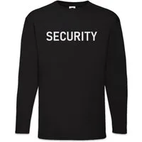 Urban Backwoods Langarmshirt Security Langarm T-Shirt Kostüm Sicherheit Fasching Karneval (1-tlg) Verkleidung Fastnacht Fassenacht Faschings-Shirt Helau