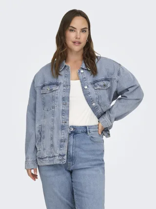 ONLY CARMAKOMA - CAROCEAN L/S OVERSIZE JKT DNM NOOS Light Blue Denim - Gr. - 48