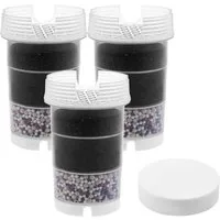 AcalaQuell Wasserfilter Halb-Jahrespaket - Kartuschen und Mikroschwamm, Zubehör für AcalaQuell Kannenfilter Modelle: Swing, Sunny, Wassetto, One, Silizia