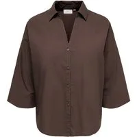 ONLY CARMAKOMA Hemdbluse CARSAJA KERI 3/4 SHIRT WVN NOOS Baumwolle, regular fit