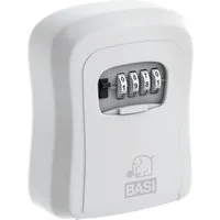 BASI Schlüsseltresor Schlüsselsafe / Schlüsselbox (Packung, 1-St), Zahlenschloss 4-stellig, Aluminiumgehäuse, wetterfest, Weiß