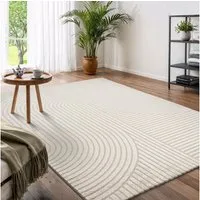 OTTO home Designteppich Eliaan 3D Optik/Hoch-Tief Effekt, rechteckig, Höhe: 14 mm, hohe Flordichte und angenehm weich, Teppich Wohnzimmer Boho Design