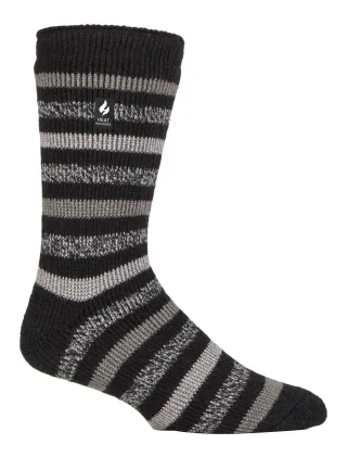 Wärmehalter - Herren extra dicke Thermosocken für den Winter | Warme flauschige Fleece Isolierte Socken | Geschenke für Männer - Schwarz (Dublin)