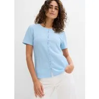 bonprix T-Shirt Slim Fit Passform, Kurzarm-Design, mit Knopfleiste
