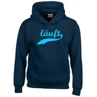 coole-fun-t-shirts Hoodie LÄUFT ! Kinder Sweatshirt mit Kapuze Hoodie Gr.128-164 Jungen +Mädchen