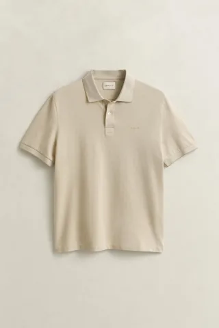 GANT - Zweifarbiges Poloshirt oat beige - Gr. - XXL