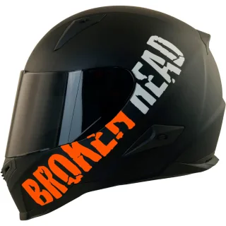 Broken Head BeProud Orange Motorradhelm (S &amp; XXL) + Schwarzes Visier