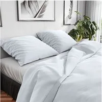 Wolkenfeld Bettwäsche Renforcé Bettwäsche Baumwolle - Natürlich weiches Schlafgefühl, Renforcé, 3 teilig, 135x200 cm, 155x220 & Übergrößen I inkl. Kissenbezüge 80x80 I uni