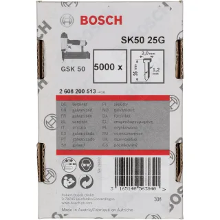 Bosch Senkkopf-Stift SK50 16G, Drahtmaß 1,2 mm, verzinkt - 2608200513