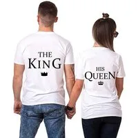 Couples Shop T-Shirt The King & His Queen Shirts für Paare mit modischem Print