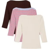 Friends Like These 3/4-Arm-Shirt Friends Like These T-Shirts mit 3/4-Ärmel, 3er-Set (3-tlg)