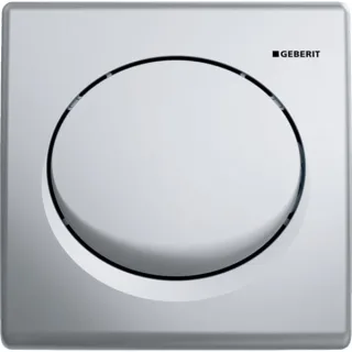 Geberit Urinal-Steuerung mit pneumatischer Spülauslösung Betätigungsplatte Kst. mattverchromt, 11582 115820465