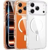 MORRENT Handyhülle Magnetisch hülle für iPhone 17 Pro mit 2x Anti-Spy Panzerglas, antispyglass, magnetisch hülle