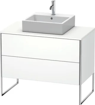 Duravit XSquare Konsolenwaschtischunterbau bodenstehend Weiß Matt 1000x548x778 mm - XS492101818 XS492101818