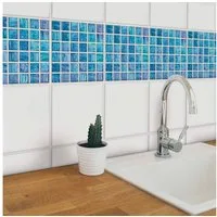 K&L Wall Art Fliesenaufkleber selbstklebend Klebefliese Sticker Glas Mosaik Candy Optik