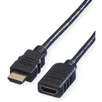 VALUE HDMI High Speed Verlängerungskabel Audio- & Video-Kabel, HDMI Typ A Männlich (Stecker), HDMI Typ A Weiblich (Buchse) (100.0 cm), mit Ethernet, ST-BU