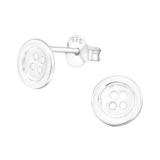 Knopf Ohrringe aus 925 Silber