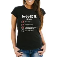 MoonWorks Print-Shirt Damen T-Shirt To do Liste für Heute lustiges Spruch Fun-Shirt Moonworks® mit Print
