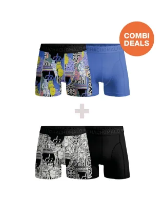 Muchachomalo Herren Boxershorts – 2+2 Stück – Herren Unterhosen