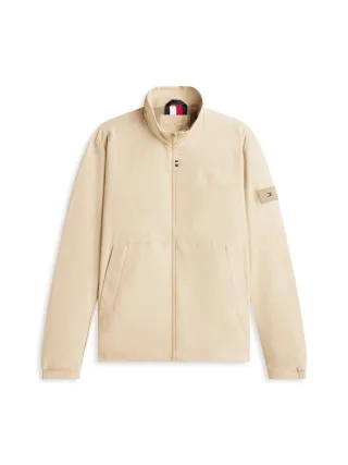 Tommy Hilfiger - Wasserabweisende Reißverschluss-Jacke mit Logo beige - Gr. - XXL