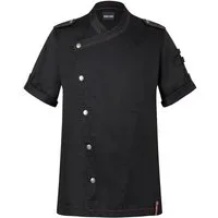 Karlowsky Fashion Kochjacke KARLOWSKY Herren Kochjacke ROCK-CHEF®-Stage2 Kurzarm Schwarz