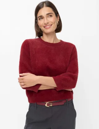 Brax Damen Pullover Style NOEMI wine red, dunkelrot, Gr. 34