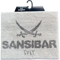 Sansibar Sylt Badematte Badematte »Sansibar, Höhe 20 mm, mit Sansibar Logo Schriftzug, rutschhemmend beschichtet, fußbodenheizungsgeeignet, strapazierfähig, schnell trocknend, Polyacryl, rechteckig, 55x65 cm, 60x100 cm, 70x120 cm