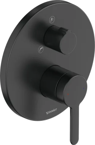 Duravit C.1 Einhebel-Wannenmischer Unterputz Schwarz Matt 170x77x170 mm - C15210012046 C15210012046