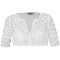 MarJo Dirndlbluse Dirndlbluse Geßlau kurzarm weiß