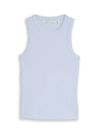 Denim Tom Tailor - Slim Fit Top mit Rippstruktur mountain sky blue - Gr. - XL