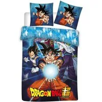 Aymax sprl Bettwäsche Dragon Ball Z 140x200 cm + Kissenbezug 63x63 cm Kinderbett