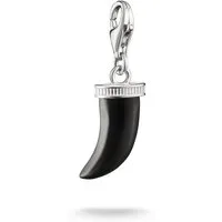 THOMAS SABO Charm-Einhänger Zahn-Charm - Original, mit Türkis-Imitat oder Obsidian
